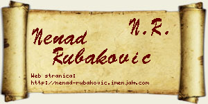 Nenad Rubaković vizit kartica